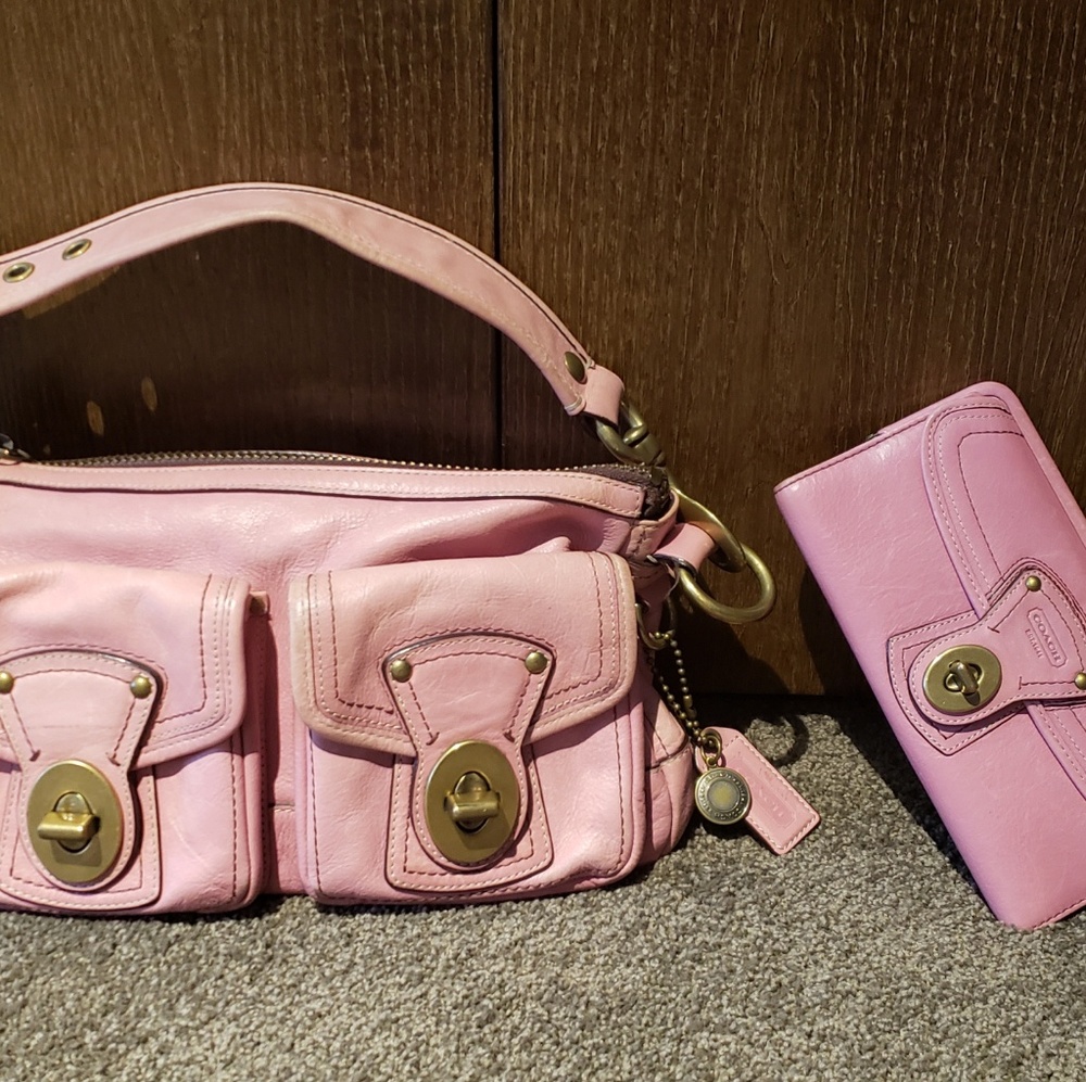 Coach Pink Leather Bag